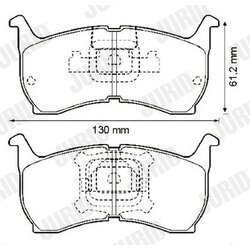 Sada brzdových platničiek kotúčovej brzdy JURID 572320J