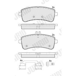 Sada brzdových platničiek kotúčovej brzdy JURID 574101J