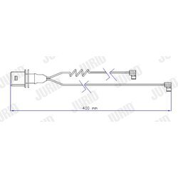 Výstražný kontakt opotrebenia brzdového obloženia JURID 587026