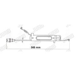 Výstražný kontakt opotrebenia brzdového obloženia JURID 587075