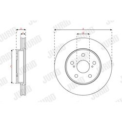 Brzdový kotúč JURID 563672JC - obr. 2