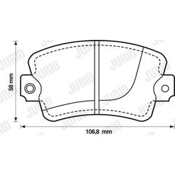 Sada brzdových platničiek kotúčovej brzdy JURID 571246J
