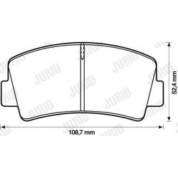 Sada brzdových platničiek kotúčovej brzdy JURID 571809J