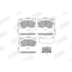 Sada brzdových platničiek kotúčovej brzdy JURID 573975J - obr. 1