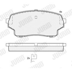 Sada brzdových platničiek kotúčovej brzdy JURID 574095J
