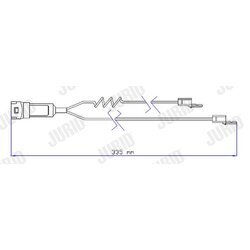 Výstražný kontakt opotrebenia brzdového obloženia JURID 587003