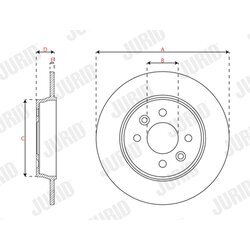 Brzdový kotúč JURID 563691JC - obr. 2