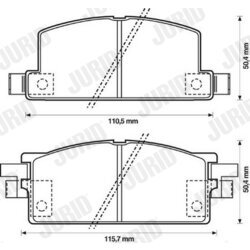 Sada brzdových platničiek kotúčovej brzdy JURID 572225J