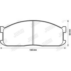 Sada brzdových platničiek kotúčovej brzdy JURID 572331J