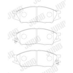 Sada brzdových platničiek kotúčovej brzdy JURID 574048J - obr. 1