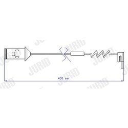 Výstražný kontakt opotrebenia brzdového obloženia JURID 587000