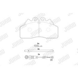 Sada brzdových platničiek kotúčovej brzdy JURID 2925609560