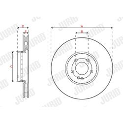 Brzdový kotúč JURID 563453JVC-1 - obr. 1