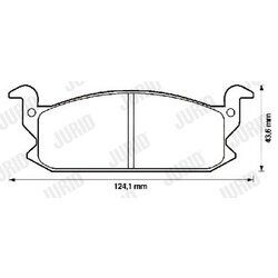 Sada brzdových platničiek kotúčovej brzdy JURID 572262J