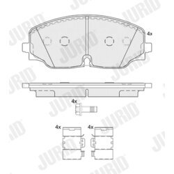 Sada brzdových platničiek kotúčovej brzdy JURID 574119J - obr. 1