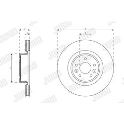 Brzdový kotúč JURID 563351JC-1 - obr. 1