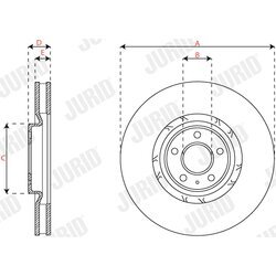 Brzdový kotúč JURID 563455JC-1 - obr. 2