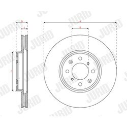 Brzdový kotúč JURID 563611JC - obr. 1