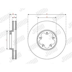 Brzdový kotúč JURID 563701JC - obr. 1