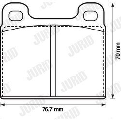 Sada brzdových platničiek kotúčovej brzdy JURID 571215D