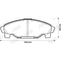 Sada brzdových platničiek kotúčovej brzdy JURID 572409J