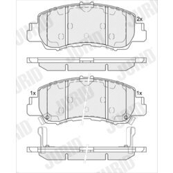 Sada brzdových platničiek kotúčovej brzdy JURID 574128J - obr. 2