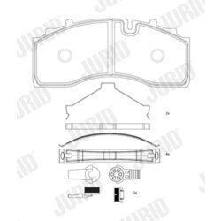 Sada brzdových platničiek kotúčovej brzdy JURID 2934309560