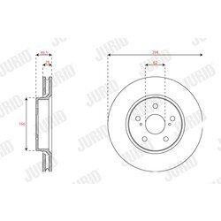 Brzdový kotúč JURID 563459JC - obr. 1