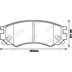 Sada brzdových platničiek kotúčovej brzdy JURID 572277J