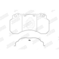 Sada brzdových platničiek kotúčovej brzdy JURID 2910009560