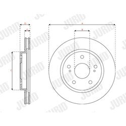 Brzdový kotúč JURID 563272JC - obr. 2