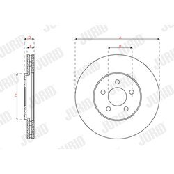 Brzdový kotúč JURID 563568J - obr. 1