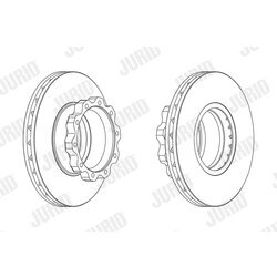 Brzdový kotúč JURID 567410J - obr. 1