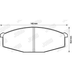 Sada brzdových platničiek kotúčovej brzdy JURID 572362J
