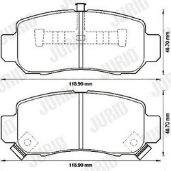 Sada brzdových platničiek kotúčovej brzdy JURID 572561J