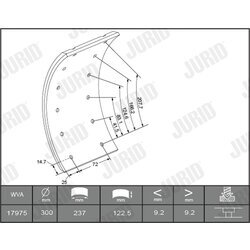 Sada brzd. oblož., Bubn. brzda JURID 1735105460