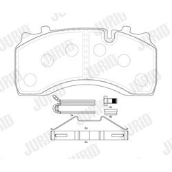 Sada brzdových platničiek kotúčovej brzdy JURID 2914209569