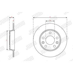 Brzdový kotúč JURID 563690JC - obr. 2