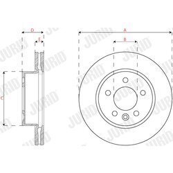 Brzdový kotúč JURID 569276J - obr. 2