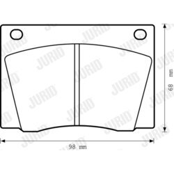 Sada brzdových platničiek kotúčovej brzdy JURID 571909J