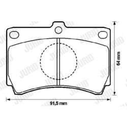 Sada brzdových platničiek kotúčovej brzdy JURID 572143J