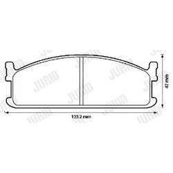 Sada brzdových platničiek kotúčovej brzdy JURID 572335J