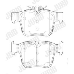 Sada brzdových platničiek kotúčovej brzdy JURID 573803J - obr. 1