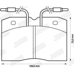 Sada brzdových platničiek kotúčovej brzdy JURID 571325J