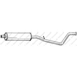 Stredný tlmič výfuku KLOKKERHOLM 283-969