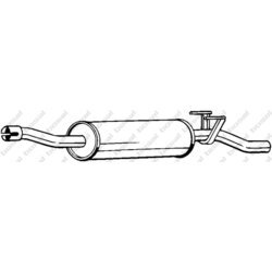 Stredný tlmič výfuku KLOKKERHOLM 280-171