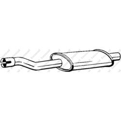 Stredný tlmič výfuku KLOKKERHOLM 148-099