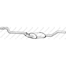 Stredný tlmič výfuku KLOKKERHOLM 285-067