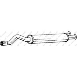 Stredný tlmič výfuku KLOKKERHOLM 105-159