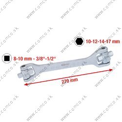 Kľúč na výmenu oleja 8v1, 270 mm